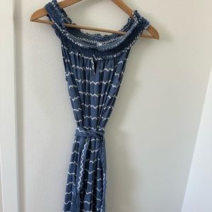 NWT Tiare Hawaii tie Maxi Dress Swim Cover Up one size Blue